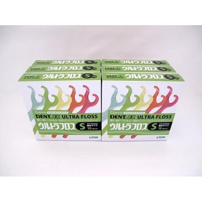 High Performance, Easy to Use, Hard to Cut Lion (LION) Dent EX Ultra Floss S, 10 x 6 Boxes Set