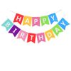 AMEITECH Birthday Party Decorations Favors, Happy Birthday Decoration Banner with 6 Pack Honeycomb Balls and One Rainbow Paper Garland, Party Supplies