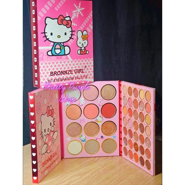 Hello Kitty EYESHADOW PALETTE 117 COLORS!‼️Big BOOK FREE SHIPPING