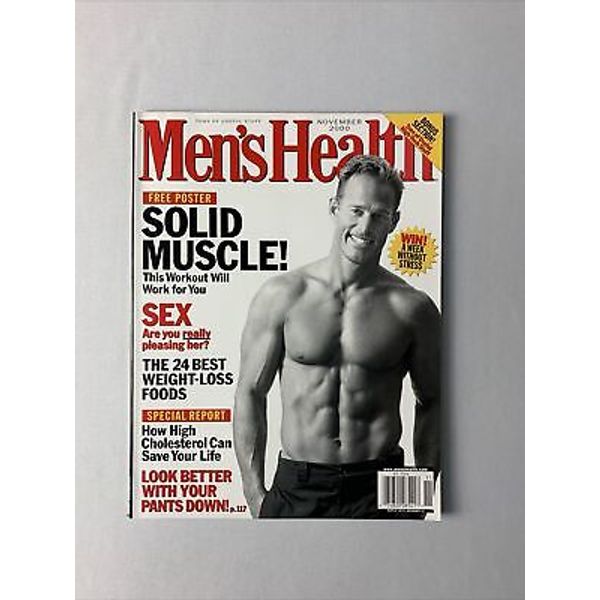 Vintage Men’s Health Magazine Nov 2000 Muscle Body Building Fitness Exercise