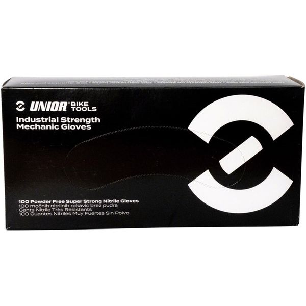 Unior Industrial Strength Nitrile Mechanic Gloves - Box 100, Medium
