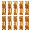 sourcing map 10pcs 3D Printer Heating Bed Spring, 8mm OD 25mm Length Light Load Compression Mould Die Spring 3D Printer Compression Spring for 3D Printer Electric Part, Yellow