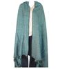 Yak Wool Blend |Blanket/Throw |Nepal |Handmade |Oversized | Cyan, Black & White