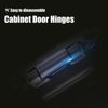 50PCS 3/8" Inset Cabinet Hinges Self Closing Matte Black Kitchen Doors Hardware 
