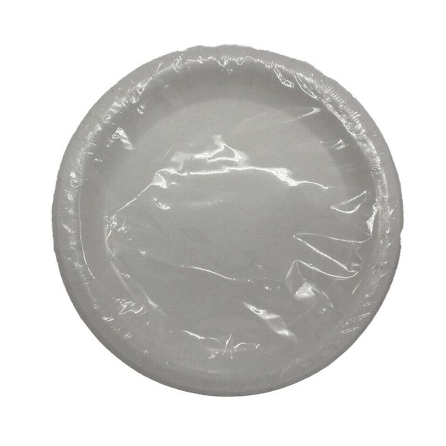 Spritz Dinnerware Paper Plates 8.5" Inch White 60 Count