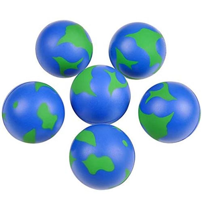 Rhode Island Novelty 2" Earth Stress Balls | Pack of 12