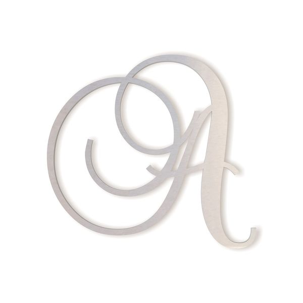 Metal Letter – A – Large Monogram – Wall Hanging – Cursive – Indoor and Outdoor Use