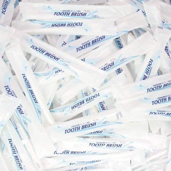 Disposable Toothbrushes with Liquid Toothpaste (Xylitol), Case, 100 Pieces