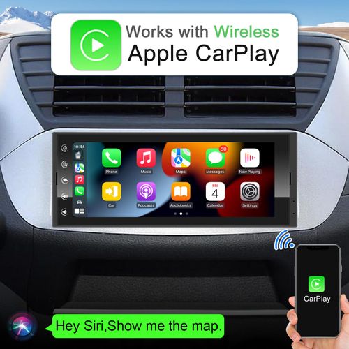 Single Din Touchscreen Car Stereo CarPlay Wireless Android Auto, 6.9 Inch Radio Multimedia with GPS Navigation Hands Free Calling WiFi FM SWC USB, Bluetooth Car Audio Receiver