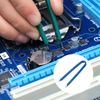 sourcing map IC Chip Extractor 100mm Stainless Steel with U Shape IC Chip Switch Puller Blue for Component Motherboard, 2pcs