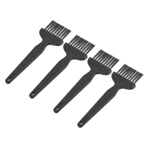 uxcell Antistatic Brush, Laboratory Cleaning Brush, Static Removal Brush, ESD Plastic Handle, Nylon, For Keyboard, PCB, BGA Repair, 1.0 x 1.6 inches (25 x 40 mm), 4 Pieces