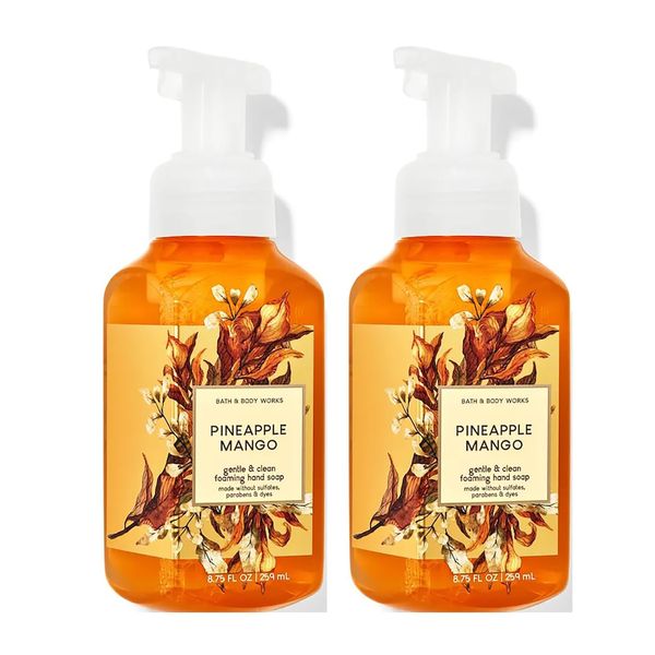 Bath and Body Works Gentle Foaming Hand Soap 8.75 Ounce 2-Pack (Pineapple Mango)