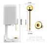 Self Ear Piercing Kits – 2 Pack Self Ear Piercing Gun, Disposable Ear Pearcings Kit with 3mm Silver Black Gold Ball Earring Studs,Safety Ear Piercing Gun Kit Tool (Gold)
