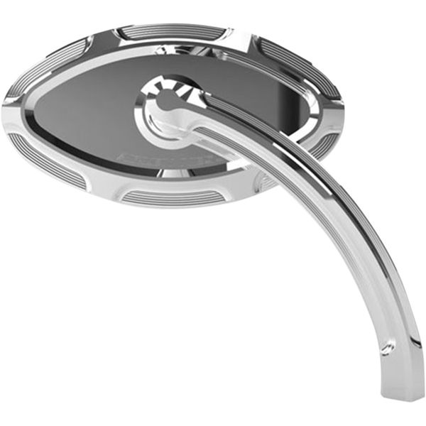ARLEN NESS Mirror - Beveled - Side View - Short - Cat Eye - Chrome - Left For
