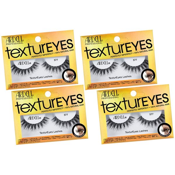 Ardell TexturEyes False Strip Lashes #577, 4 Pack