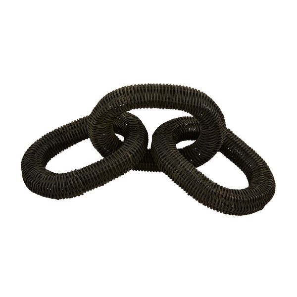 Mud Pie Black Rattan Links