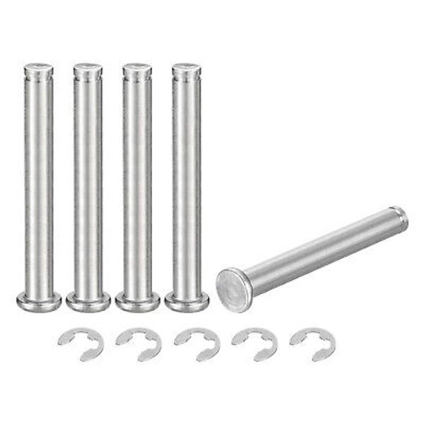 5Set M8x65mm 304 Stainless Steel Cylindrical Shaft Snap Ring Locating Pin