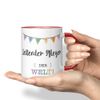 JUNIWORDS Tasse, Bester Leitender Pfleger der Welt, Rot (5709169)