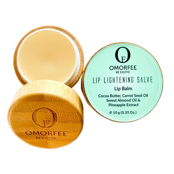 Omorfee 100% Organic Lip Lightening Balm, Lip balm for Dark Lips, Lip Balm with SPF, Natural Lip Protection, Lip Repair, Lip Moisturizer, Carrot Seed Oil & Pineapple Extract -10g/ 0.35Oz