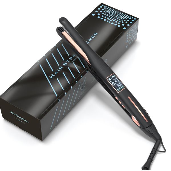 Haglater Mini Glätteisen Locken und Glätten 2 in 1, Reise Haarglätter Keramik Wellen Klein Locken, Hair Straightener für LCD-Display, 80-230°C,Glätteisen für Kurze Haare Pony Männlicher Bart