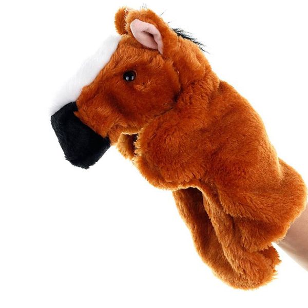 Plush Horse Hand Puppets Toys for Kids Soft Stuffed Animal HandPuppets Imaginative Pretend Play Storytelling