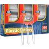 Premium 360 Count Plastic Silverware Set, Heavy Duty BPA Free Disposable Plastic