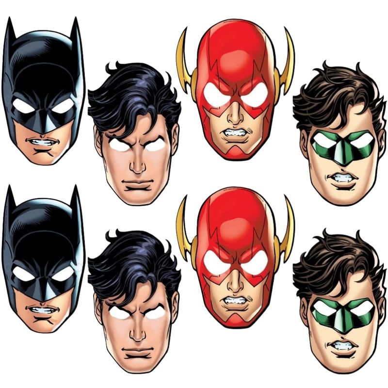 justice league pappersmask 8- pack main image 0