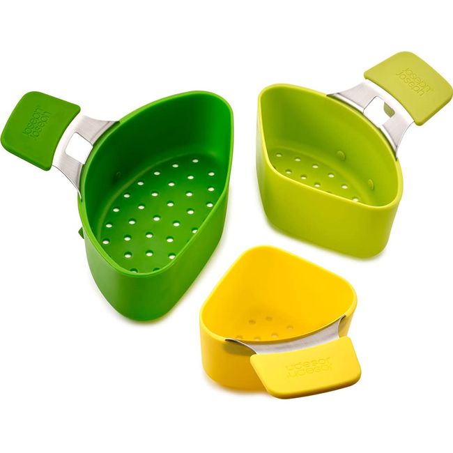 Joseph Joseph 40083 Nest Steam 3-Piece Steaming Pod Set, Dishwasher Safe, Stackable, 3 Sizes, Green