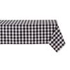 DII Checkered Tabletop Collection 100% Cotton, Machine Washable, Tablecloth, 52x52, Black