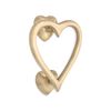 Solid Brass Heart Door Knocker - Various Finishes (Satin Brass)