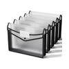 ThinkTex A4 Plastic File Folder, 5 Pcs Document Folder Transparent envelopes with Snap Closure, No Dividers, Large Capacity, for School Office Home