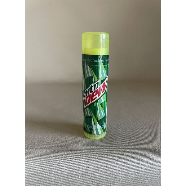 .58 Oz. Mega Mountain Dew Flavored Lip Balm By Lotta Luv, New & Factory Sealed!