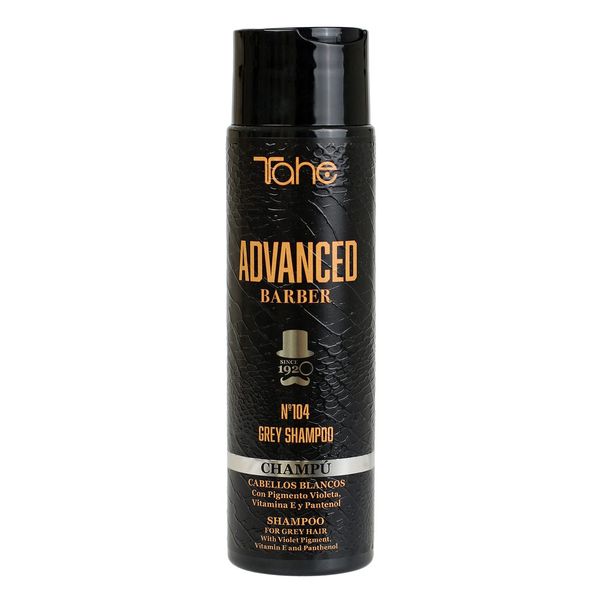 Tahe Advanced Barber Silver/Matting Shampoo for Men Nº104 Grey for White, Grey or Highlighted Hair, 300 ml