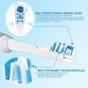 Sensitive Replacement Electric Replacement Toothbrush Heads (16 Count) Dual Clean Rotating Sets for Braun Oral B Cross Action Power
