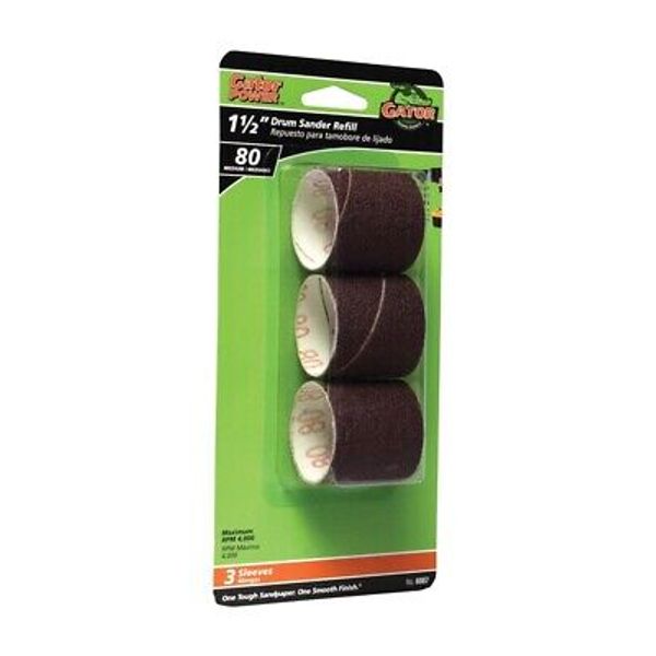 Gator 6087 80 Grit Aluminum Oxide Medium Drum Sander Refill 1.5 Dia. x 1.5 in.