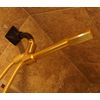 Solid Brass Angled Shower Head with a Natural Brass Finish