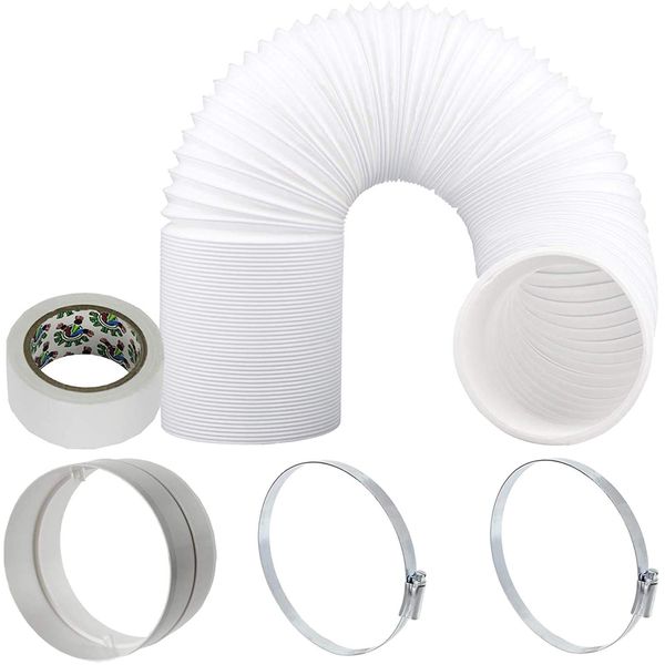 SPARES2GO Air Conditioner Hose Pipe Vent Extension Kit (6m x 5" / 125mm)