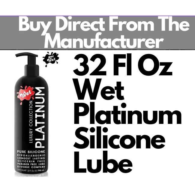 WET Platinum Luxury Silicone Lubricant 32 oz Personal Lube Long Lasting Premium