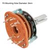 sourcing map 2P4T 2 Pole 4 Position Selectable Sole Deck Band Channel Rotary Switch Selector 2pcs