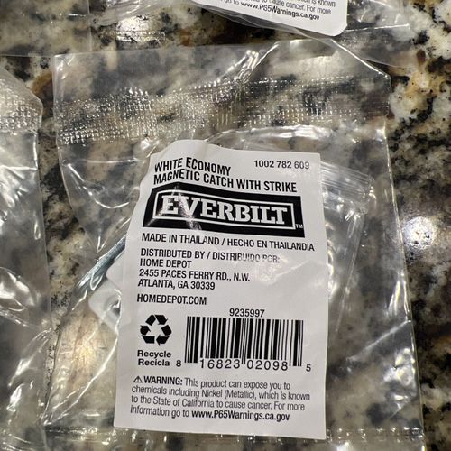 Lot 4 Everbilt White Economy Magnetic Catch With Strike Cabinet Door Latch New
