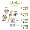 Nail Machine Bit Gold Combination Bit Attachment 5 in 1 Multi Bit QT-122 (XC (gold))