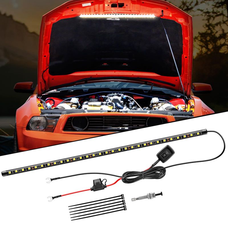 Nilight Under Hood Light Strip 30LED Waterproof Underhood Work Light ...