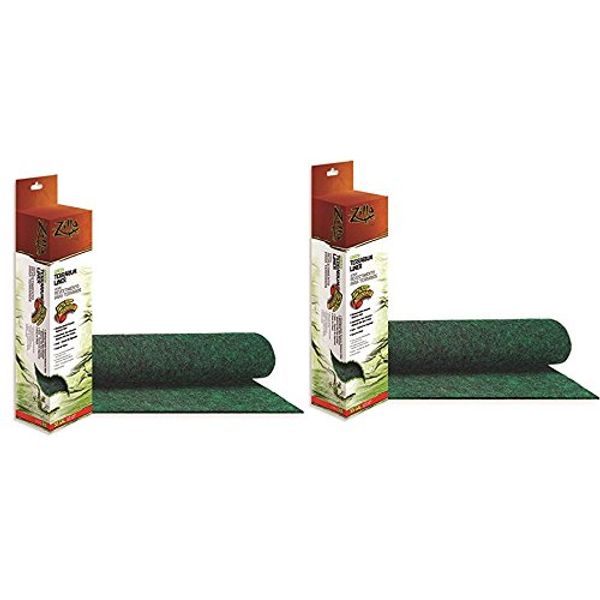 2 Pack - Zilla Reptile Terrarium Bedding Substrate Liner, Green, 55 Gallon