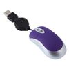 Hemobllo Mini USB Optical Mouse - Retractable Mouse Wired Mouse Mini Travel Mouse Computer Mouse Small Mouse Portable Mouse for Laptop Computer PC, Purple