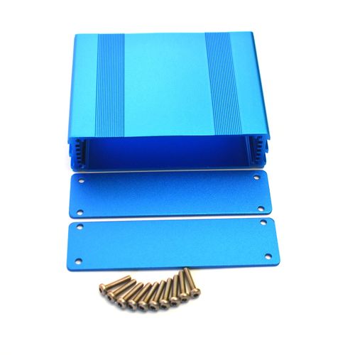 B2-080BL: Blue Anodized, Extruded Aluminum Electronic Enclosure Project Box Electronic DIY Case, Size 3.15"x 4.27"x1.18" / 80 x 108.5 x 30mm (LWH)
