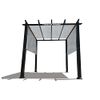 Universal Pergola Replacement Canopy Shade Cover with Breathable HDPE Fabric & Rod Pockets for 10 x 10 FT Pergola, Canopy Size: 192'' L x 106'' W (Light Grey)