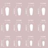 Prosy 24pcs French Medium and Long Square Nails Heart Glitter Matching Fake Nails Full Cover False Nails for Women and Girls
