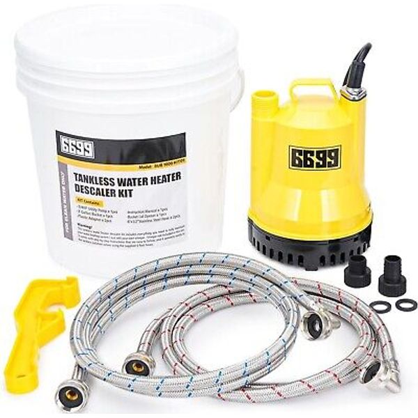 6699 Tankless Water Heater Flushing Kit Includes 1/4HP Submersible Utility Pump