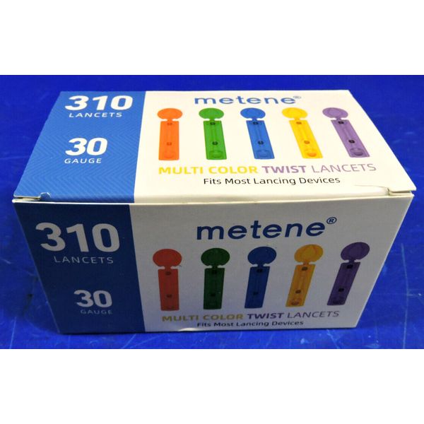 310 pieces Lancets Metene 30 Gauge for Blood Sugar Glucose Test Strip / Exp 2028