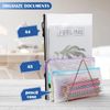 Plastic Wallets A4 Zip Lock Bags-12Pcs Plastic Mesh Document Folder with Zipper for Toys Puzzle Bills Documents